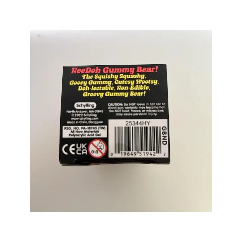 Schylling NeeDoh Gummy Bear Orange Fidget Stress Toy Squishy Nee Doh New In Box